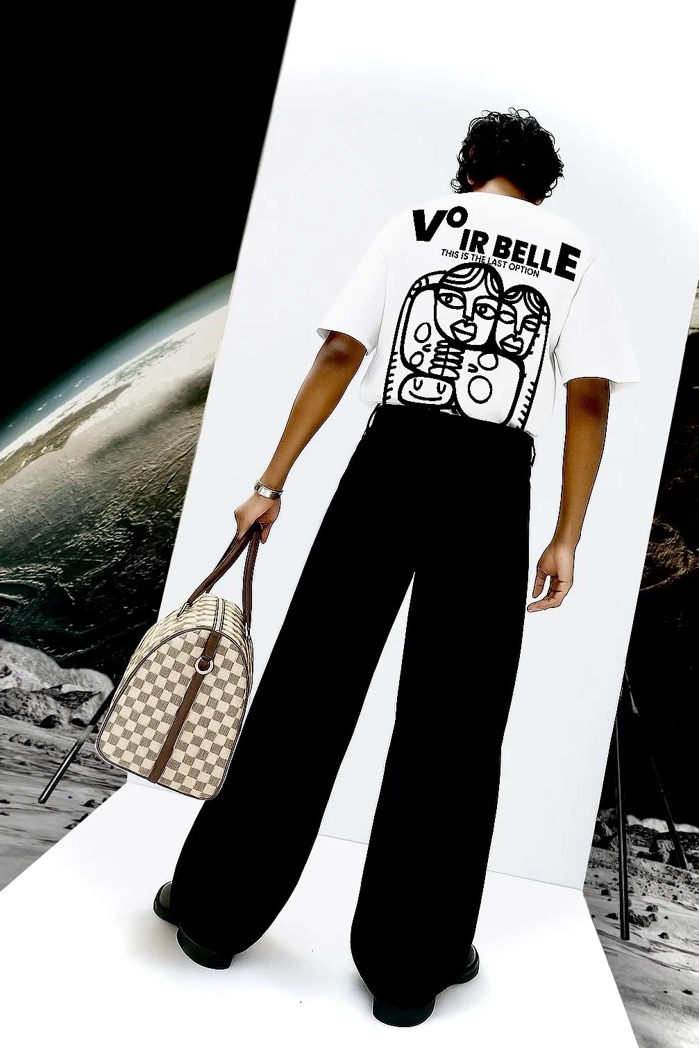 ADVIKEN Premium Vintage Ivory Graphic Oversized T-Shirt